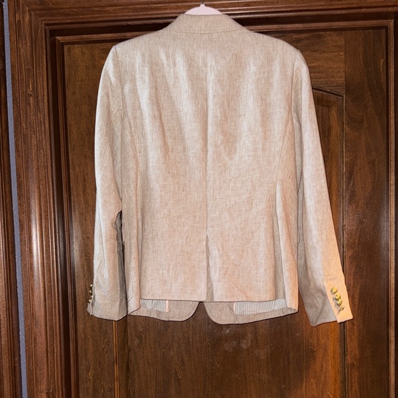 J. Crew Women's Beige Blazer with Gold Buttons - Picture 3 of 8